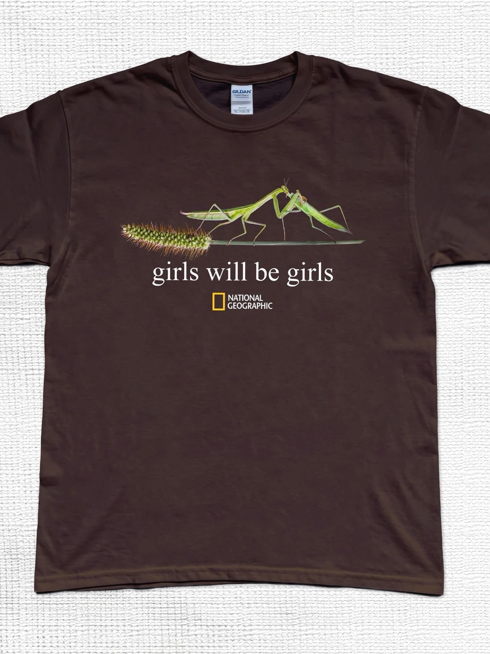 Green Praying Mantis Girls will be girls Graphic Tshirt